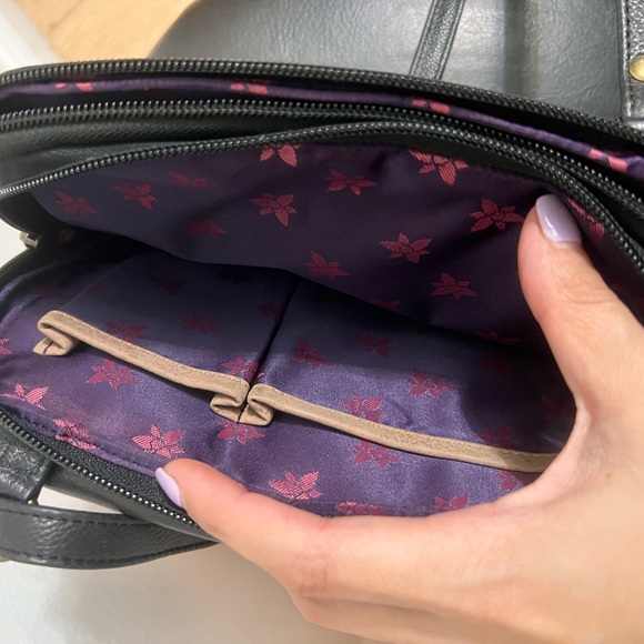 Anuschka Bag Vintage hand painted Bouquet Birds Flowers crossbody - Picture 9 of 16